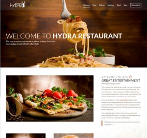 restaurant website demo template theme from Hydra Marketing Limited